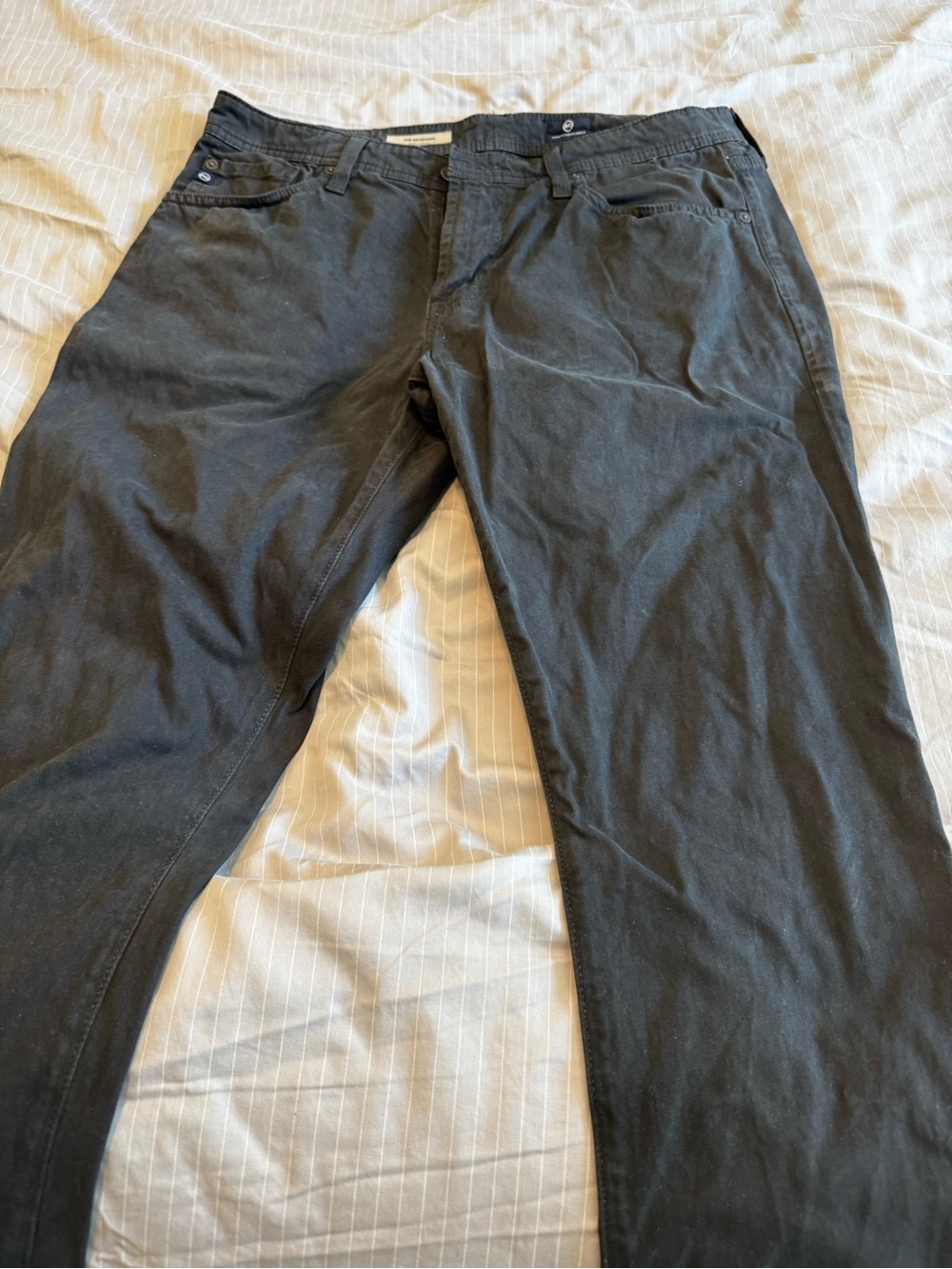 AG Adriano Goldschmied Men's Dark Gray “The Graduate” Jeans